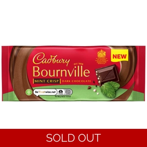 Cadbury Bournville Mint Crisp Dark Chocolate 100g Bar